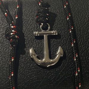 Red and Black Wrap-Around Anchor Bracelet